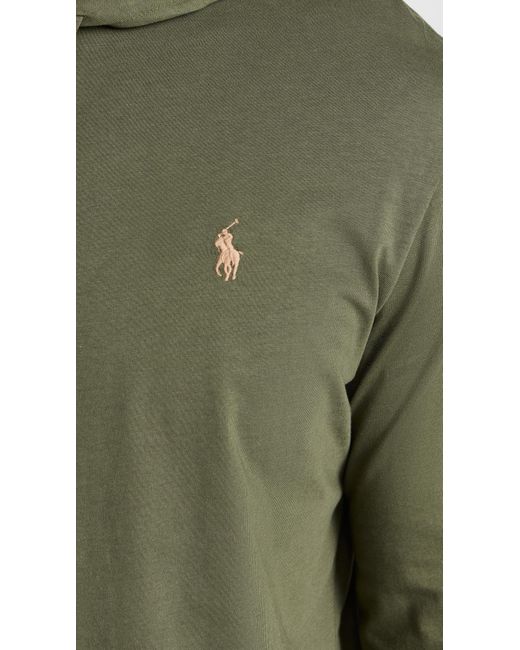 Polo Ralph Lauren Green Long Sleeve Hooded Tee Shirt for men