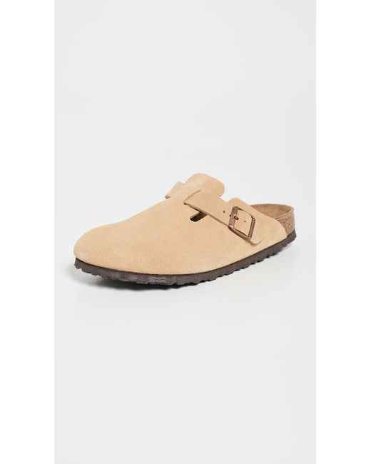 Birkenstock White Boston Clogs