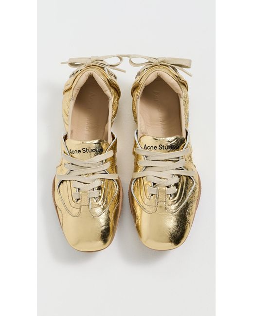 Acne White Bilaria Foil Winter Sneakers