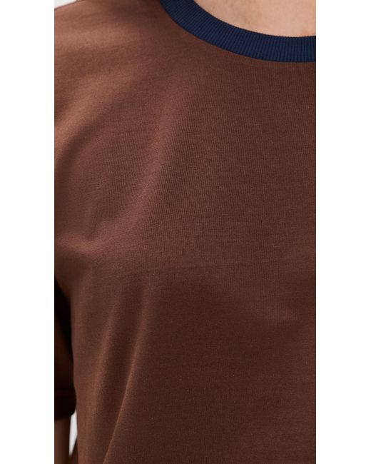 Le Bos Brown Rory Ringer Tee