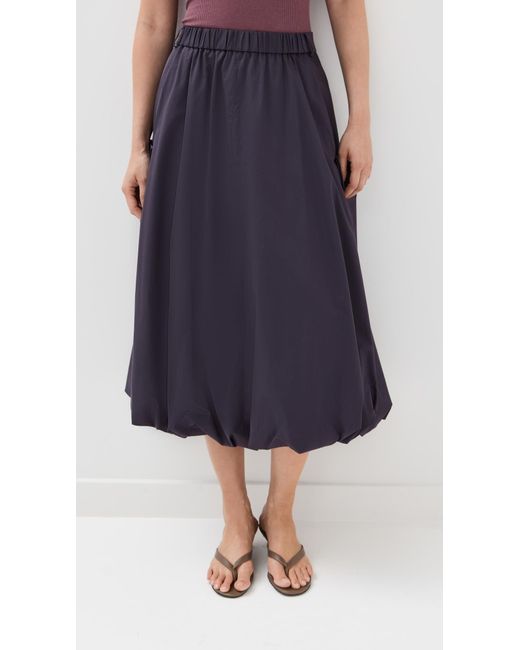 Tibi Blue Poplin Pull On Bubble Skirt