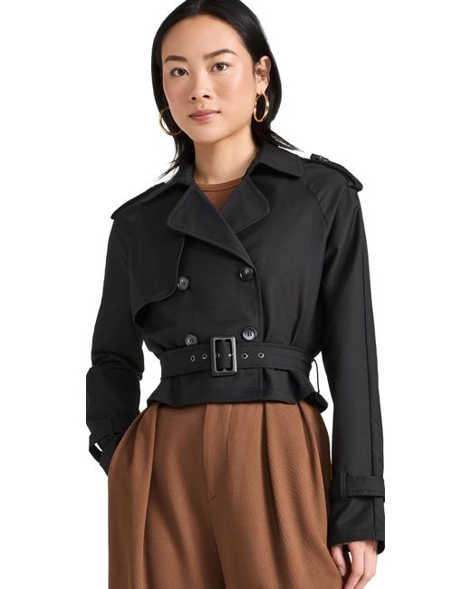 Lioness Black Cropped Trencherous Coat