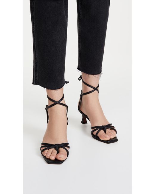 MANU Atelier Lace Sandals in Black Lyst