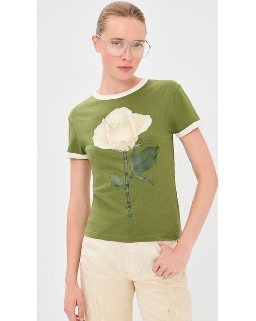 Acne Green Rose Tee