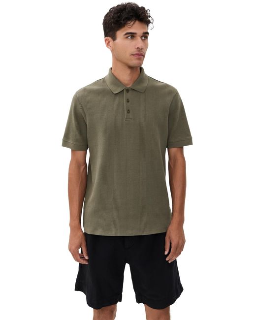 Vince Green Varigated Texture Polo for men