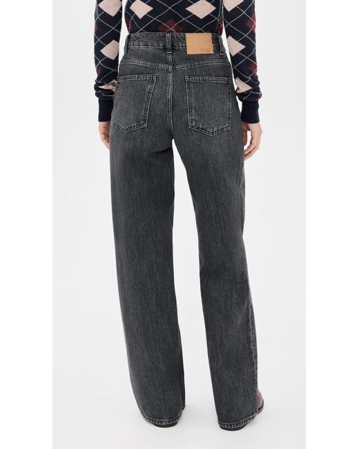 ALIGNE Black Loose Wide Jeans