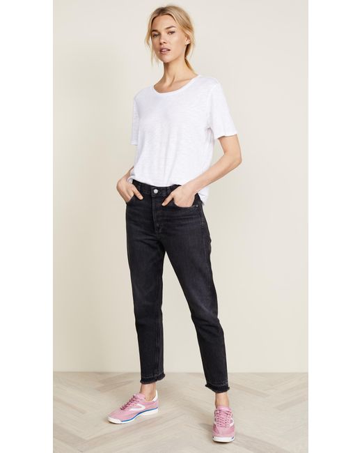 Splendid White Slub Crew Tee