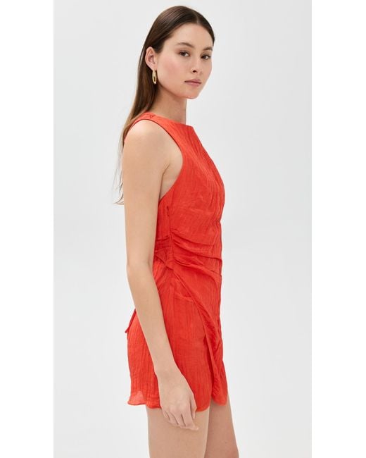 let loose strapless mini dress deep red Lovers Game Strapless Scarf Mini Dress Red