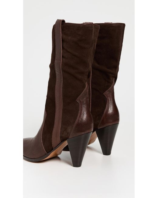 Free People Feather Heel Boots in Brown | Lyst