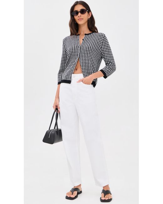 Vince Black Gingham Cardigan