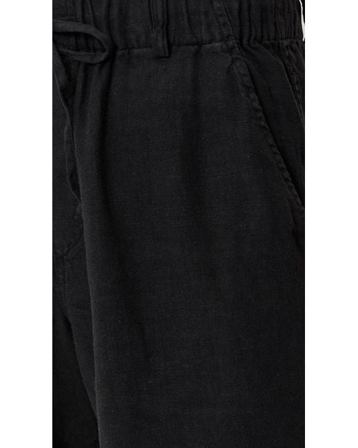 Bather Black Linen Leisure Shorts 6.25 for men
