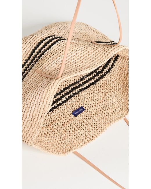 Hat Attack Natural Luxe Stripe Tote