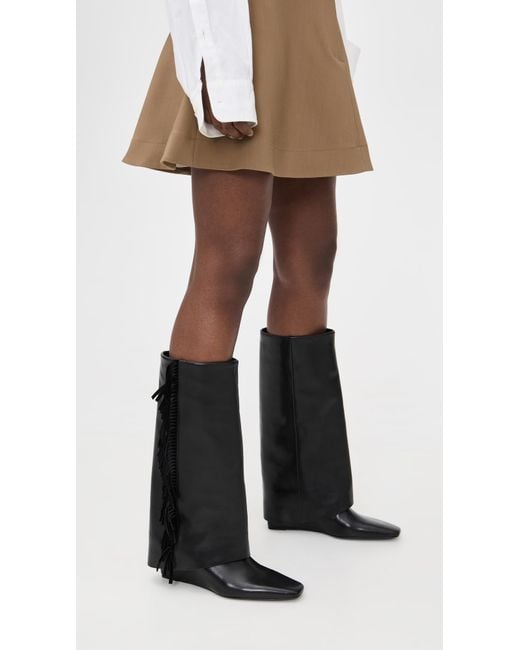 Jonathan Simkhai Black Quinn Leather Fringe Boots
