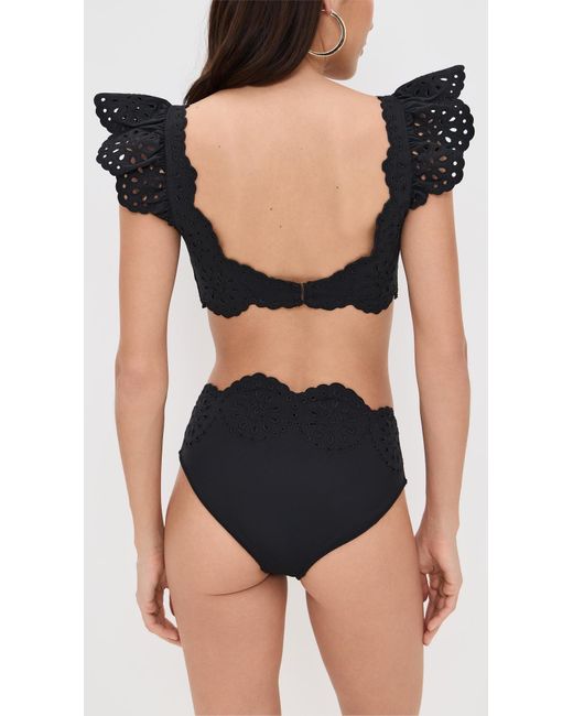 Sea Black Mae Scallop Bikini Top