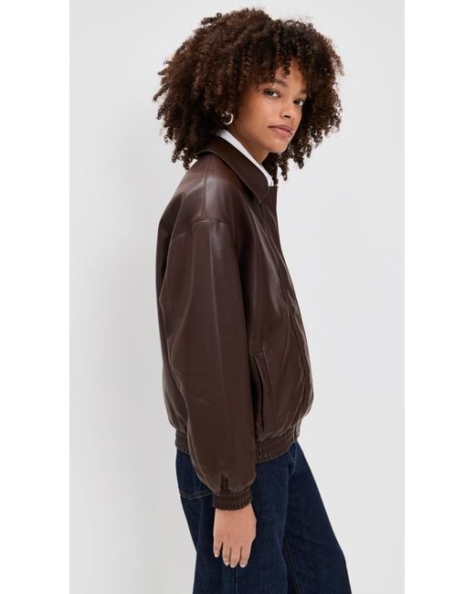 Enza Costa Brown Leather Jacket