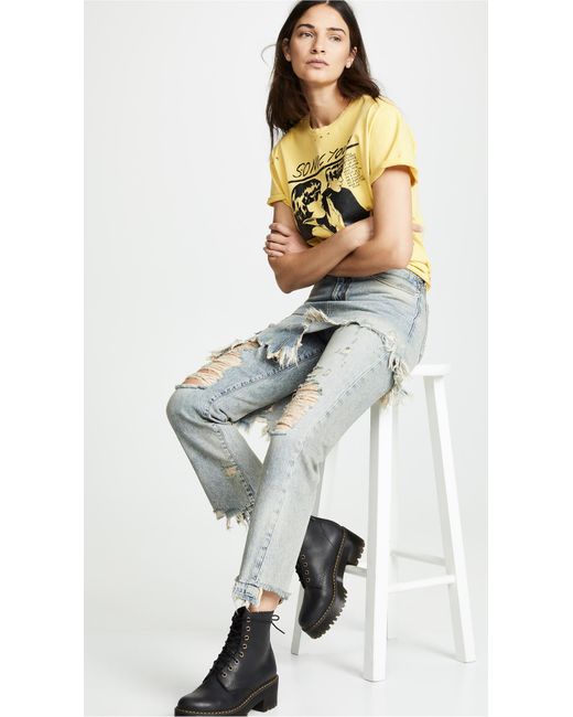 r13 double classic skirted jeans