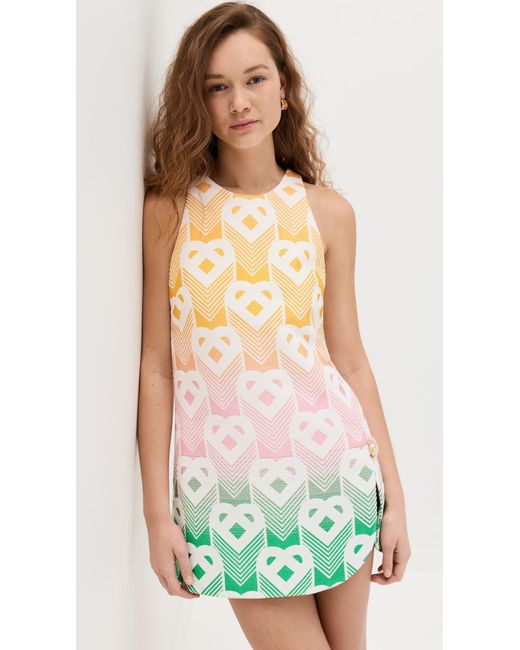 Casablancabrand Multicolor Gradient Heart Monogram Shift Dress