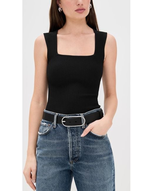 Rag & Bone Black Rounded Rebound Belt