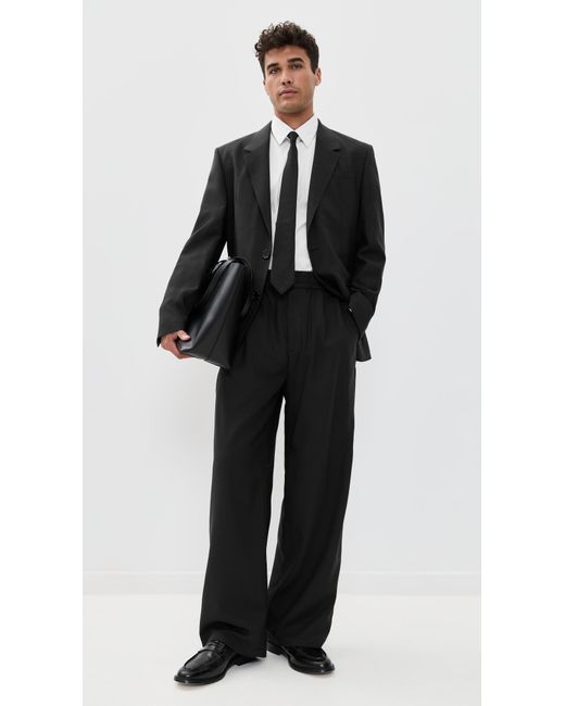 AMI Black Light Wool Twill Blazer for men