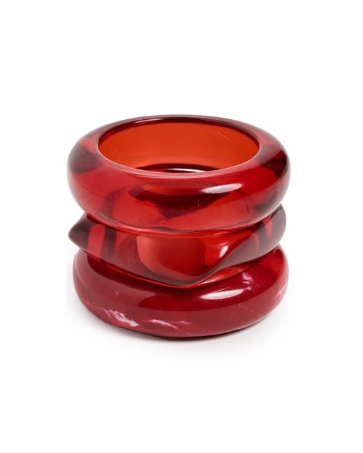 Luv Aj Red The Formentera Bangle Set