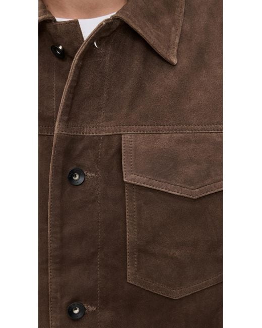 Rag & Bone Brown Suede Trucker Jacket for men