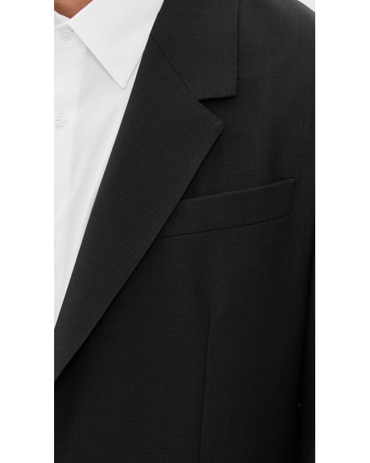 AMI Black Light Wool Twill Blazer for men