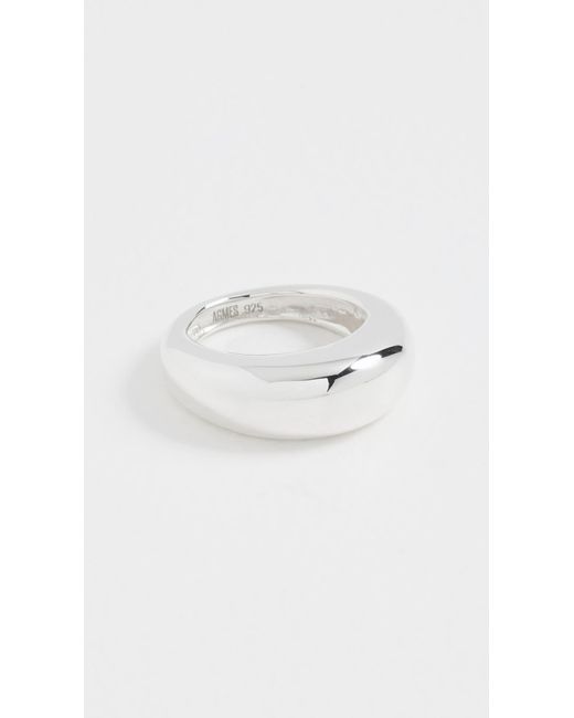 Agmes Black Domed Ring