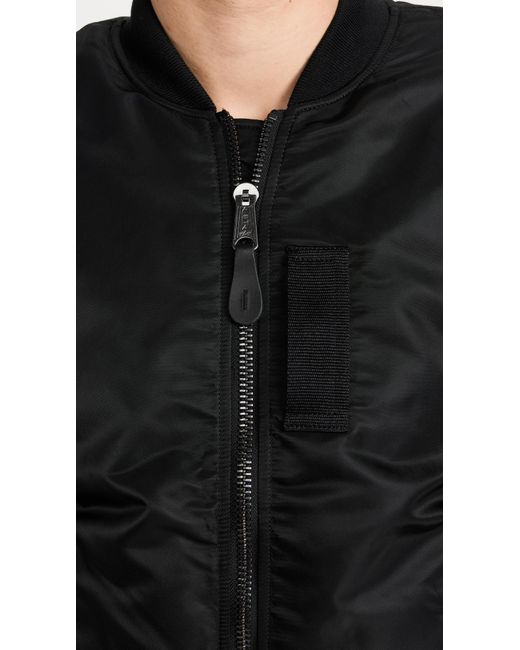 Alpha Industries Black Ma-1 Mod Bomber Flight Jacket for men