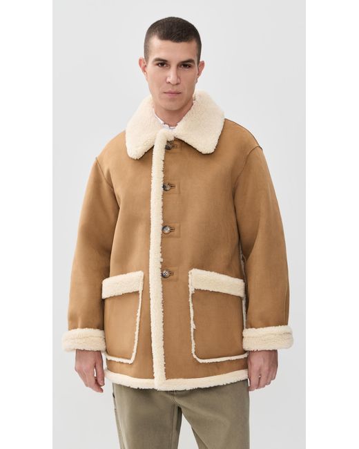 DUNST Natural Reversible Shearling Jacket