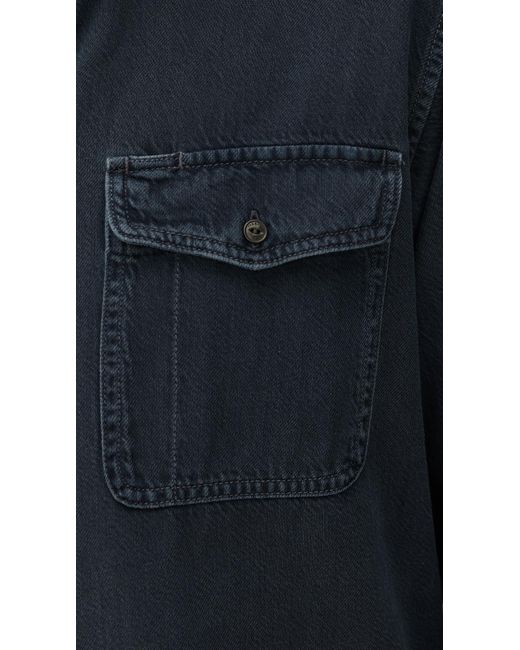 Rag & Bone Blue Denim Engineered Jack Shirt for men