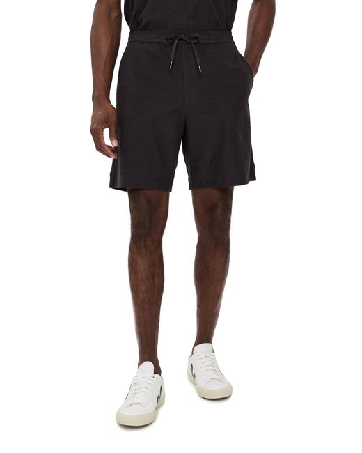 Theory Black Soft Terry Drawstring Shorts 7.75 for men