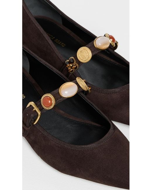 Veronica Beard Black Selene Charms Flats