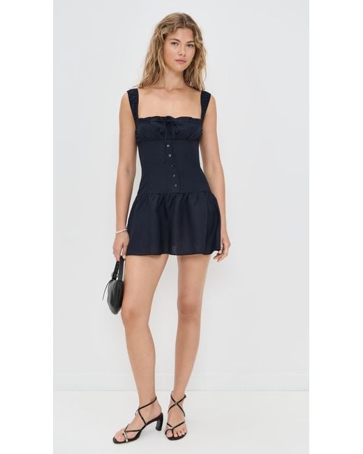Lioness Heart Shaped Mini Dress in Black | Lyst