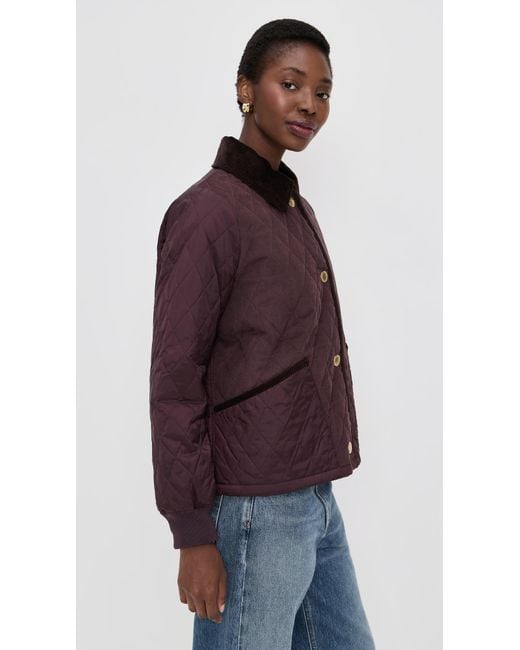 Barbour Purple Marla Quilted Barn Jacket