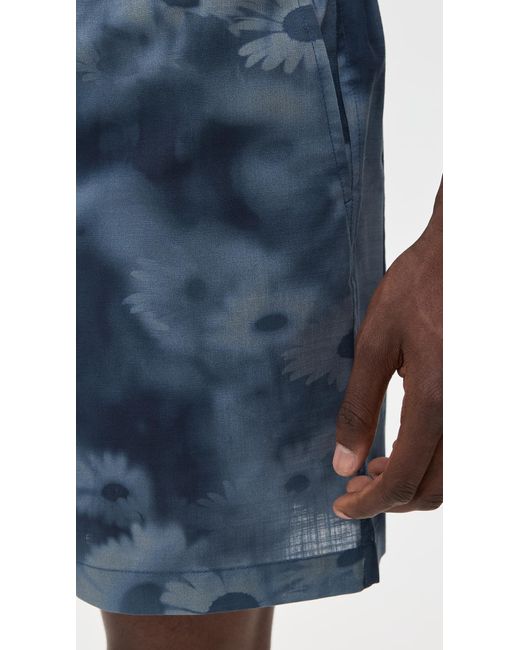 Maison Kitsuné Blue Elasticated Shorts for men