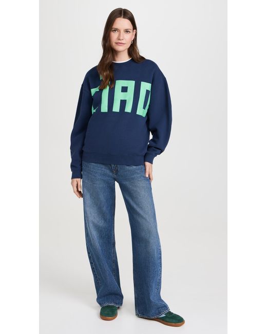Clare V. Blue Ciao Oversized Sweatshirt