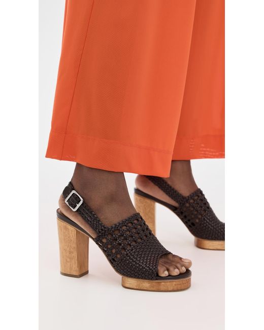 Staud Black Martina Platform Sandals