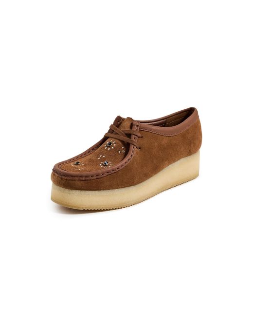 Clarks Wallacraft Bee Studded Moccasins in Brown | Lyst