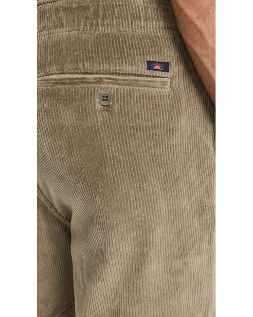 Faherty Brand Natural Drawstring Cord 6" Shorts Surpus Oive for men