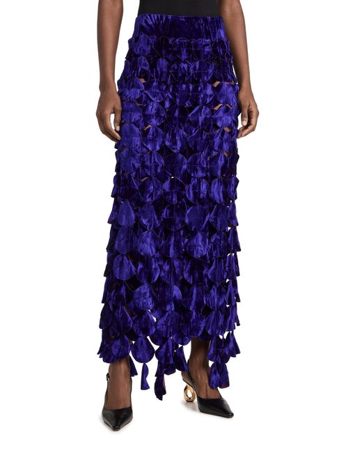 A.W.A.K.E. MODE Blue A. W.a. K.e. Mode Multi Circle Double-layered Maxi Skirt