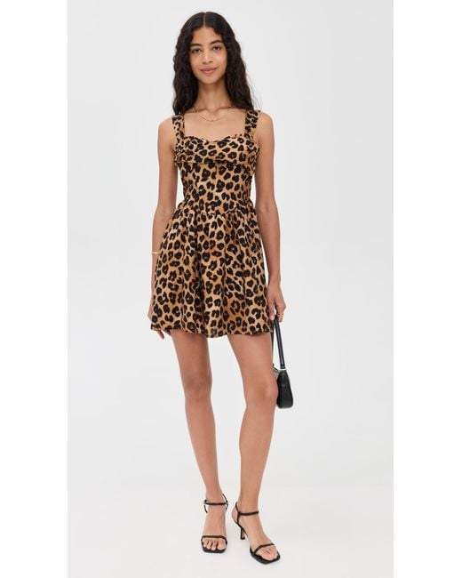 Moon River Sweetheart Neckline Print Mini Dress in Black | Lyst Canada