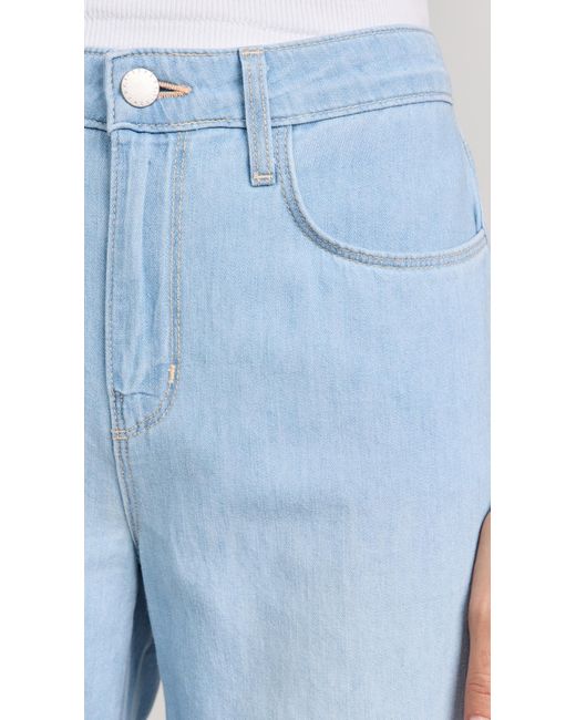 L'Agence Blue June Crop Stovepipe Jeans