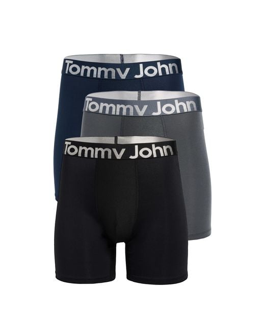 Tommy John Blue 360 Sport 6 Boxer Briefs 3 Pack for men