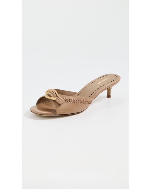 Larroude White Verona Mules