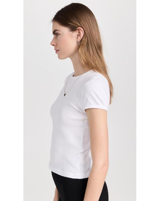 DONNI. White The Pointee Baby Tee