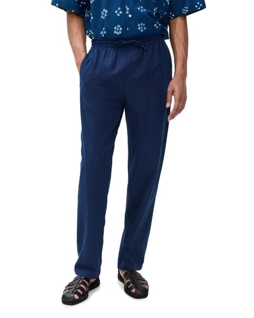 Kardo Blue Roy Khadi Pull On Pants for men