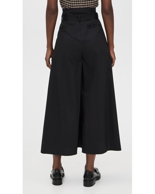 L'Agence Black Lowen Paperbag Crop Pants