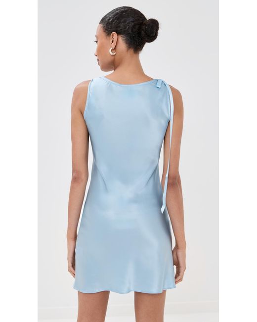 Simone Rocha Blue Bow Detail Scoop Neck Camisole Mini Dress