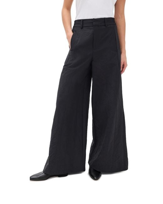 Sea Black Willow Wrinkled Suiting Pants