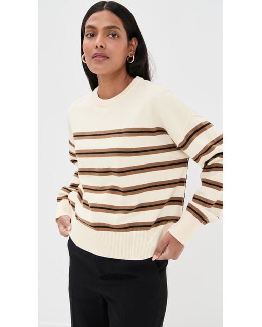 Le Bos Black Striped Boxy Pullover
